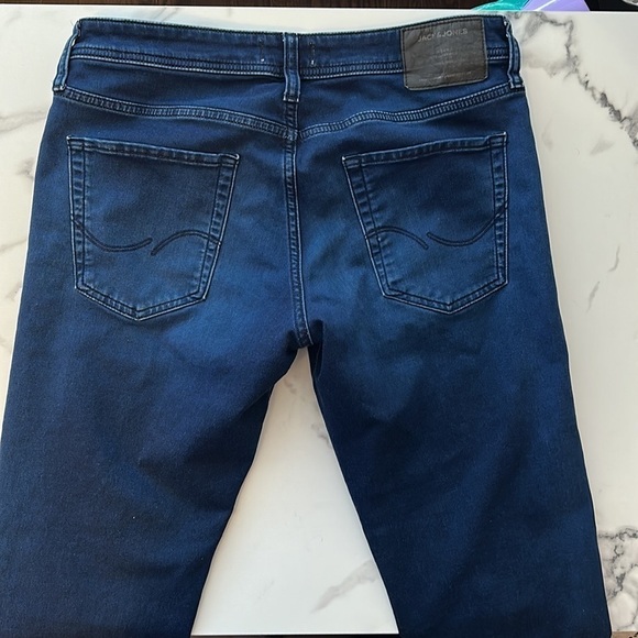 Jack & Jones Glenn 106 Slim-Fit Indigo Knit Stretch Denim Jeans 33W x 32L - Picture 8 of 13